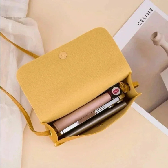 ⚠️Clearance Yellow Color Block Square Crossbody Bag - Picture 5 of 5